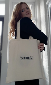 totebag, moonphases, 100 kronor