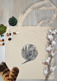 totebag, head in the woods, 100 kronor